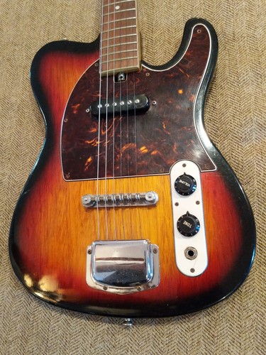 1960s /70s HOHNER Tele Bass Telecaster electric GUITAR - sunburst solid body