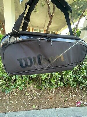 Wilson Super Tour 15PK Pro Staff Tennis Bag Unisex Sports Bag Black WR8010401001