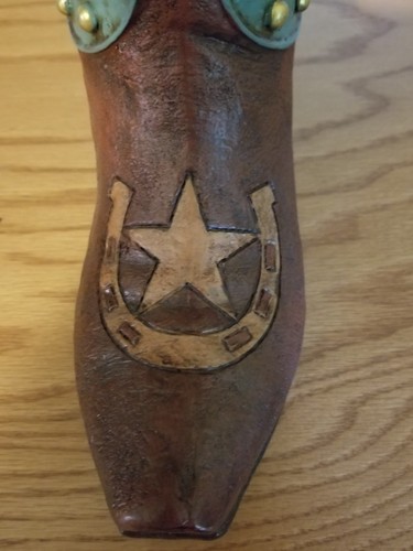 Texas Western 14 in Boot vase/planter