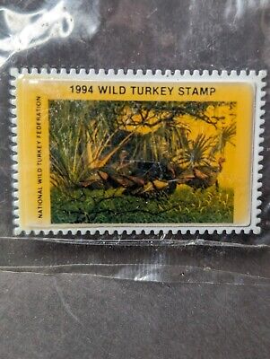 New Sealed 1994 NWTF National Wild Turkey Fedederation Stamp 001-A Metal