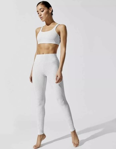 NWOT Alo Yoga High Waist Vapor white Leopard Legging