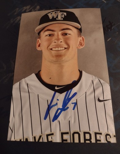 Eric Adler Autographed 4x6 Photo WakeForest Pitcher Chicago