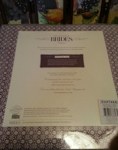 Gartner Studios Print Your Own 80 Wedding Invitations  80- Programs---kit