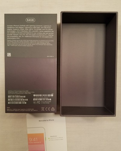 EMPTY BOX ONLY!! Apple iPhone 8 64 GB Space Gray