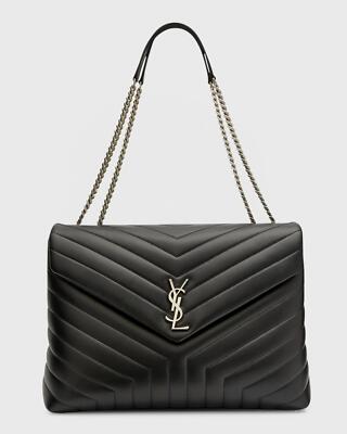 Saint Laurent YSL Monogram LouLou Large Quilted Chevron