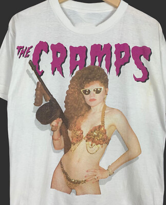 THE CRAMPS クランプス 1990年　来日ツアーTシャツ Rare The Cramps Stay Sick Tour 1990 Shirt 2-Sided - TokoPyramid