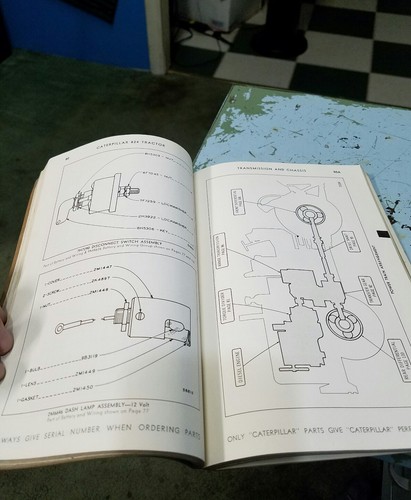 1964 CATERPILLAR 824 TRACTOR & 824C, 824S PARTS BOOK