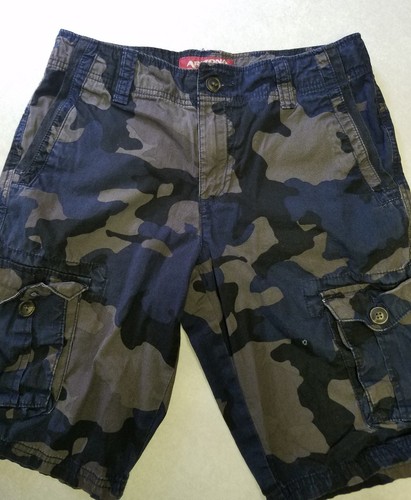 lot boys 12 husky regular pants shorts wrangler arizona camouflage plaid khaki