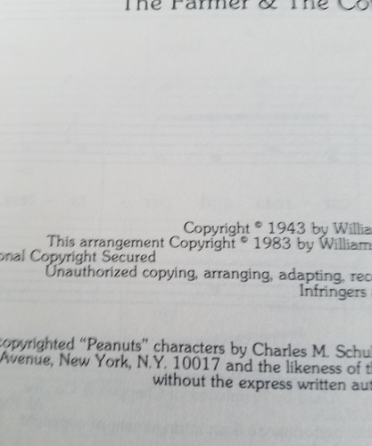 Snoopy Goes To Broadway To See Oklahoma Soft Cover Music Piano Book