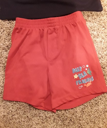 WONDER KIDS Boys' 4T PAJAMA SET Red deep sea friends Short-Sleeve w/ Shorts