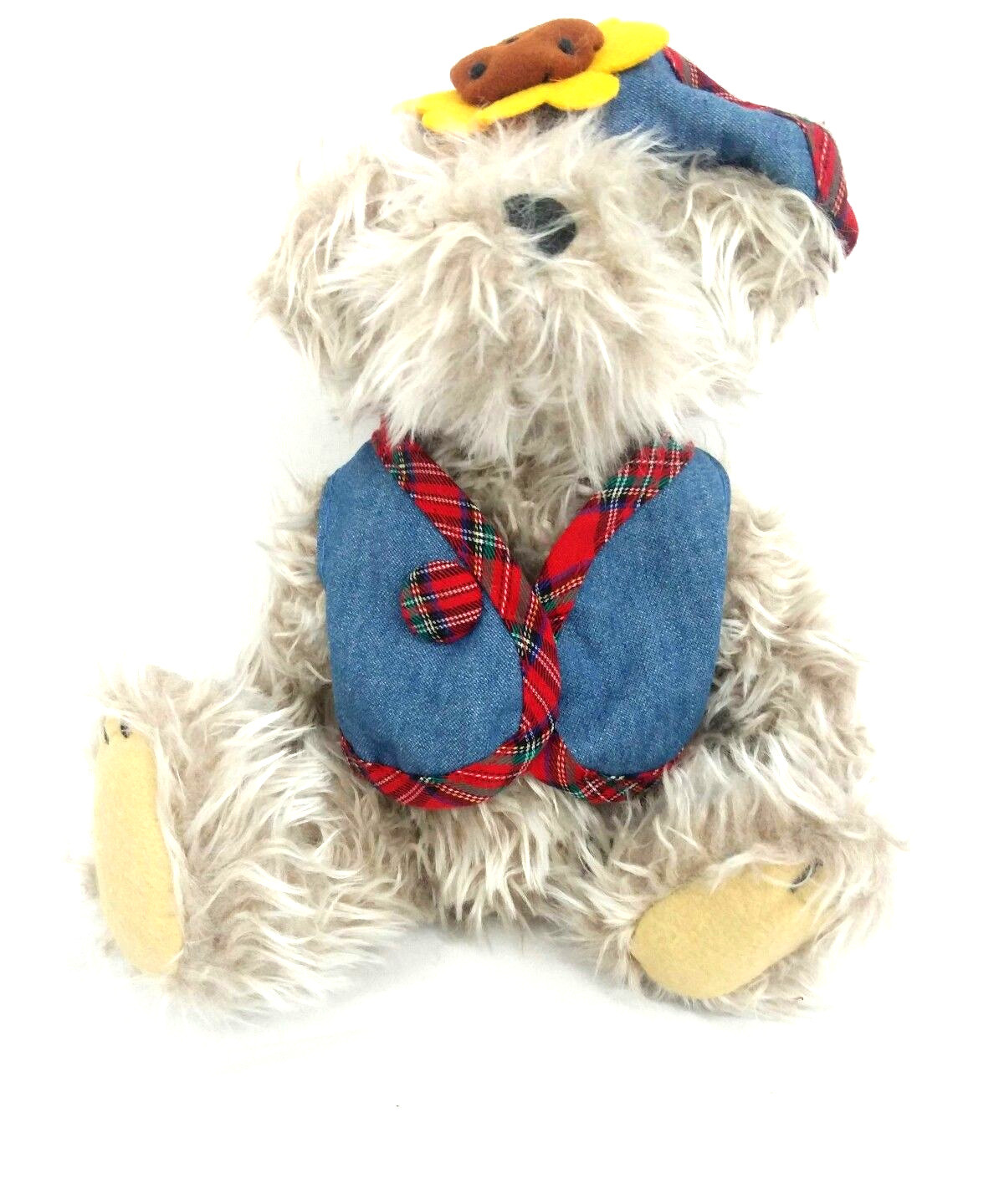 Pickford Bears Blossom Brass Button Bear Jeans Red Plaid Sunflower Teddy Bear