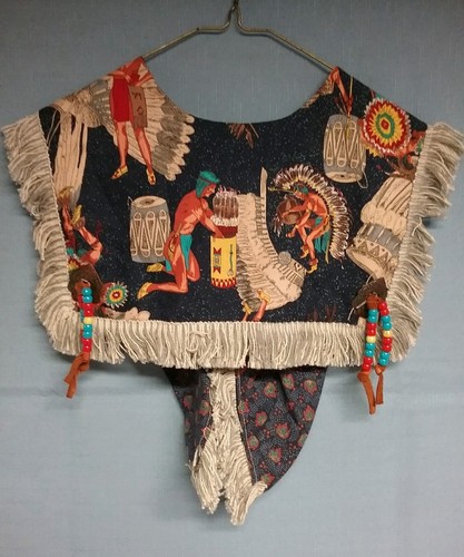 handmade women's western ascot scarf shawl southwest theme with conchos