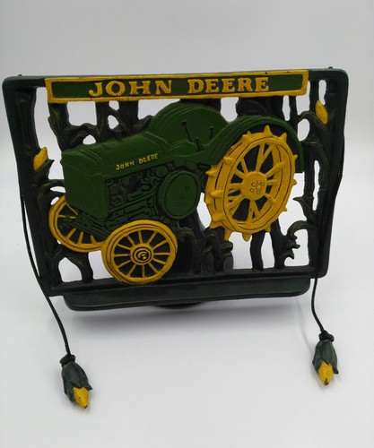 John deere Cast Iron cookbook Recipe stand holder Corncob holders