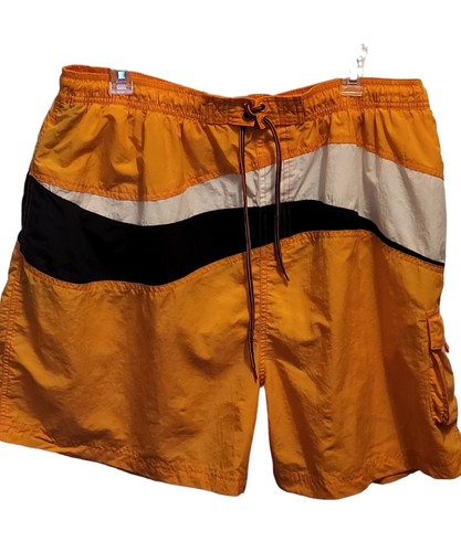 Men's Beach Swim Trunks Shorts Size XL 40-42 Lined Orange