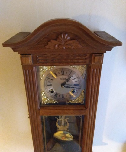 D.E.A Chime Wood  Wall Clock  Hour And Half Hour Chime
