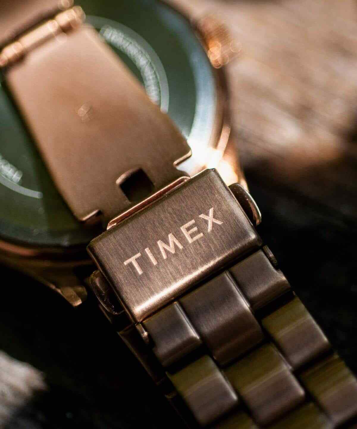 Pre-owned Beams Timex ×  Collaboration Camper Copper Wrist Watch 3 Needle Stainless Steel