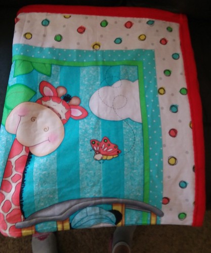 baby blanket, pet blanket, lap blanket zoo animals handmade