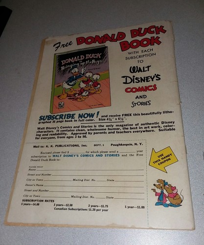 DELL WALT DISNEY COMICS AND STORIES 140 1952 1ST GYRO GEARLOOSE APPEARANCE BARKS