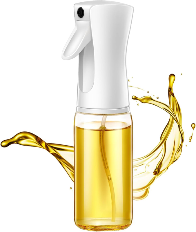 Oil Sprayer for Cooking - 200Ml/6.8Oz Glass Oil Spray Bottle - Continuous Oli...