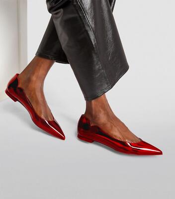 Christian Louboutin HOT CHICKITA Scallop Patent Ballerina