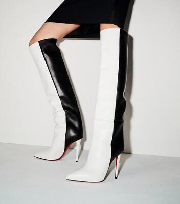 Christian Louboutin ASTRILARGE BOTTA Two Tone Over Knee High