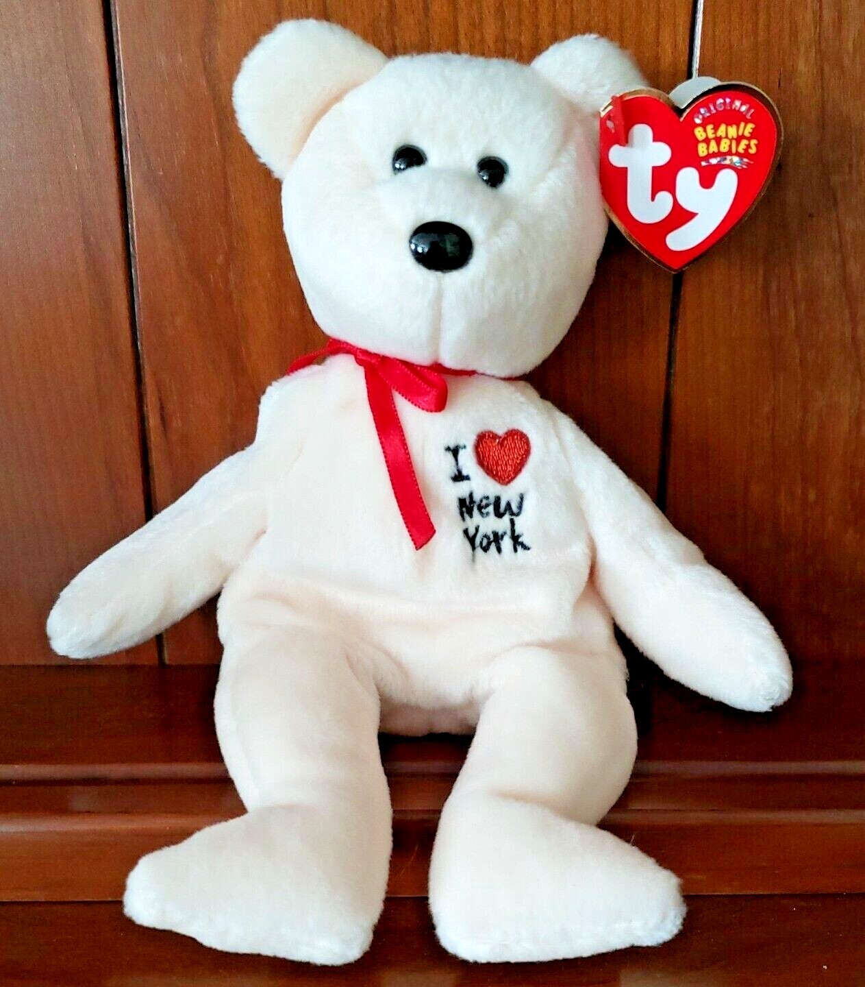 ty BEANIE BABIES - I Love New York bear w/Tag - 2003 - Pre