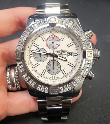 49mm Breitling Factory Original Diamond Super Avenger II