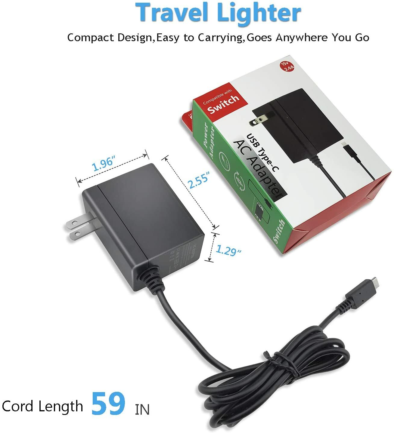 AC Adapter Power Supply Charger For Nintendo Switch Charging TV Dock Black