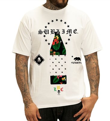 Sullen Clothing Sublime 40 Bottle Music Adult Mens White T Tee Shirt SCM1335