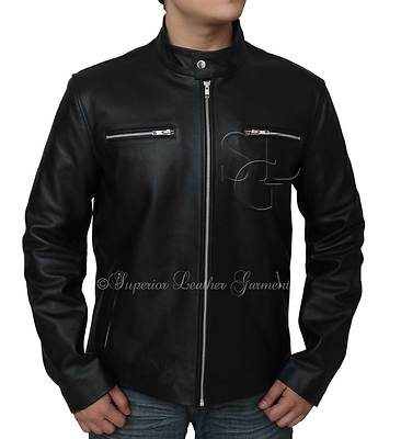 

Мужская ретро-байкерская куртка-бомбер из коровьей кожи