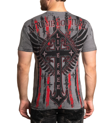 XTREME COUTURE by AFFLICTION Men's T-Shirt LIBERTY CRUSADE Biker MMA