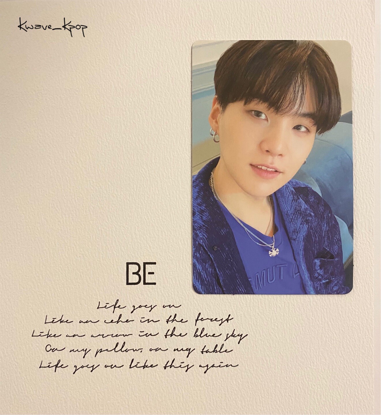 BTS [BE] ESSENTIAL EDITION ALBUM WITH SUGA PHOTO CARD