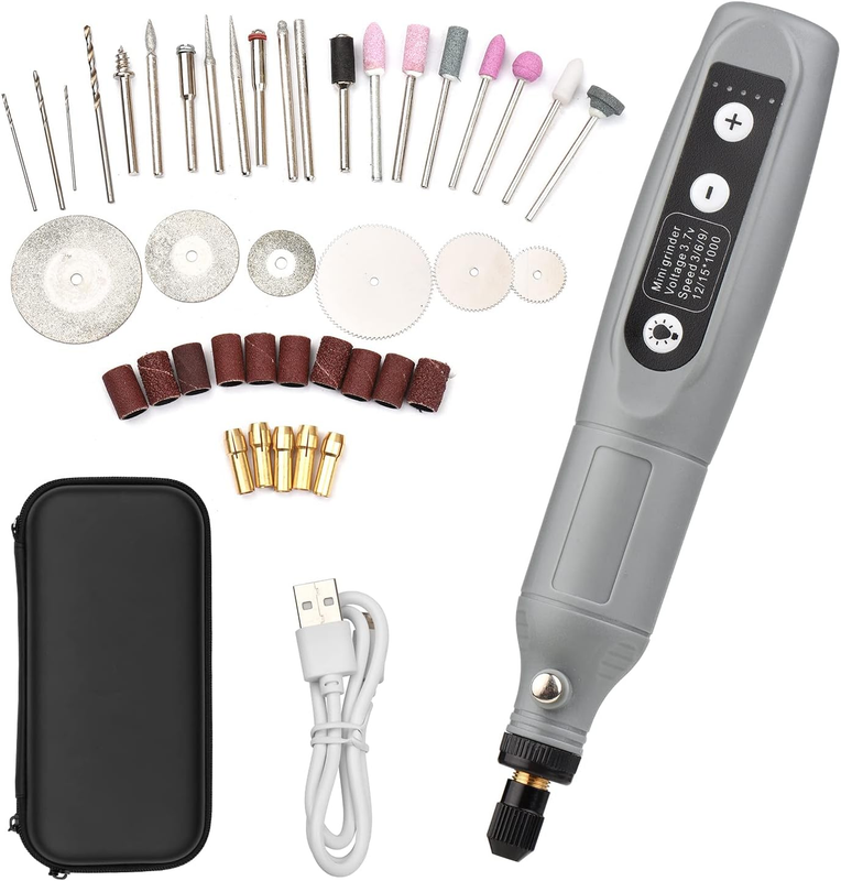 Portable Rotary Tool Set Mini Cordless Grinder Handheld Rechargeable Electric Dr