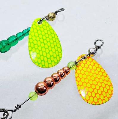 (Lot of 2) Kingfisher Spinner Lure 1/16 oz #3 Indiana Blade VMC #6 Treble Hook!