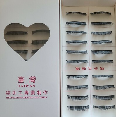Ten (10) Pair ~ Handmade ~ False Eye Lashes ~ Light Synthetic ~ Hypoallergenic