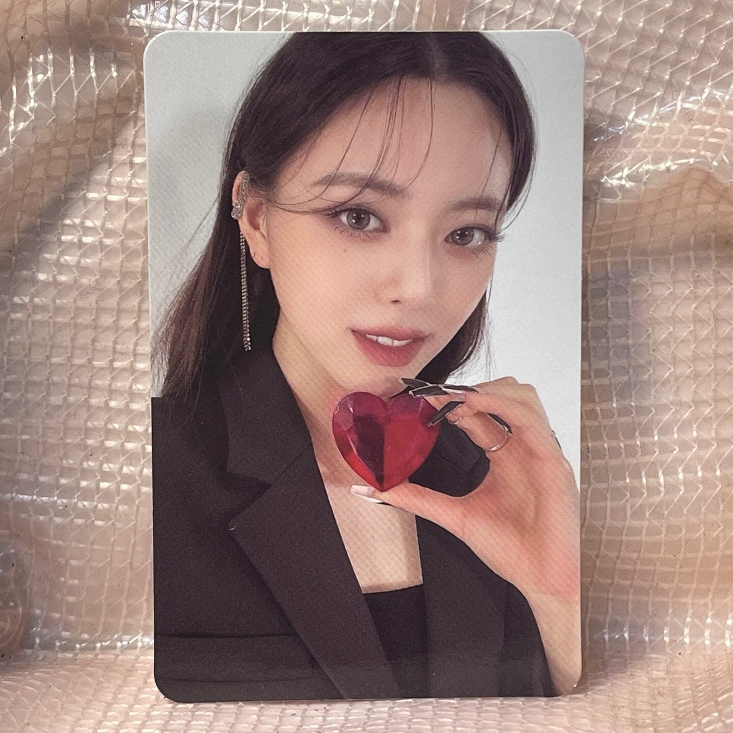 Yuna Official Photocard ITZY Checkmate Album Kpop Top Loader