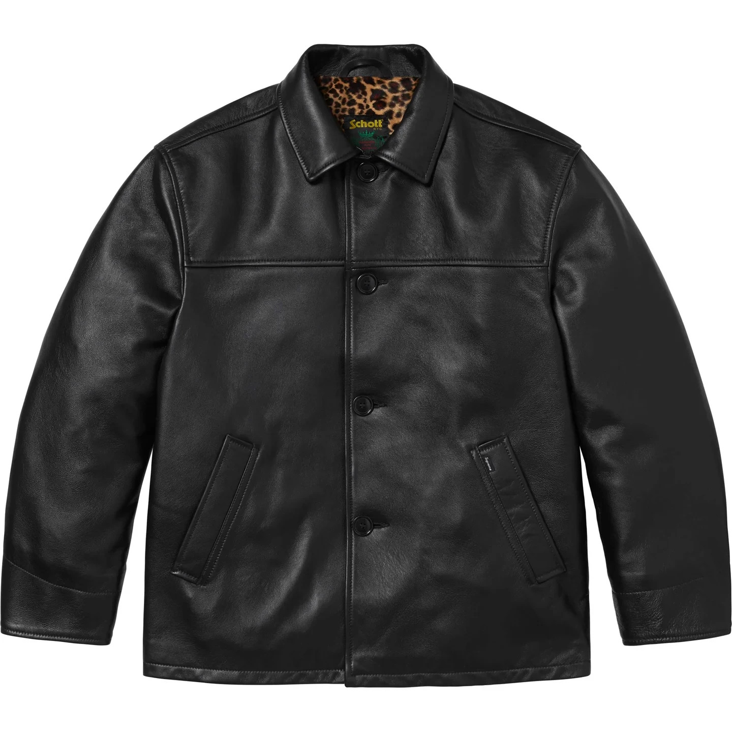 Supreme Schott Leather Clip Jacket 黒 S Supreme - ［S］Supreme®/Schott® Leather Clip Jacketの通販 by