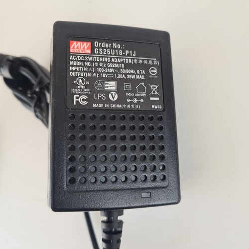 🚨 MW Mean Well AC/DC Switching Adapter Power Supply 18V, 1.38A, 25W Max, 0.7A - Picture 7 of 8