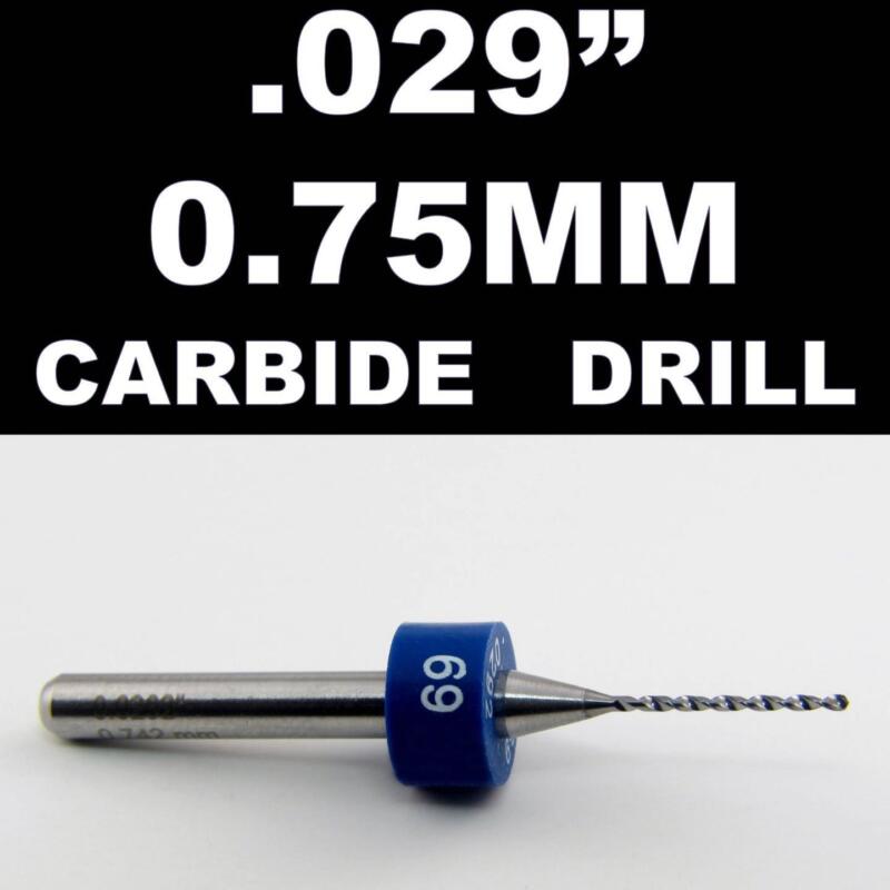 .029" 0.75mm #69 - One Carbide Drill Bit - Models Hobby PCB CNC Dremel R/S