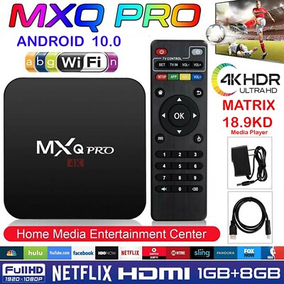 MXQ pro Smart TV Box 4K HD Android 10 S905w Media Player Home Theater 1+8GB -X96