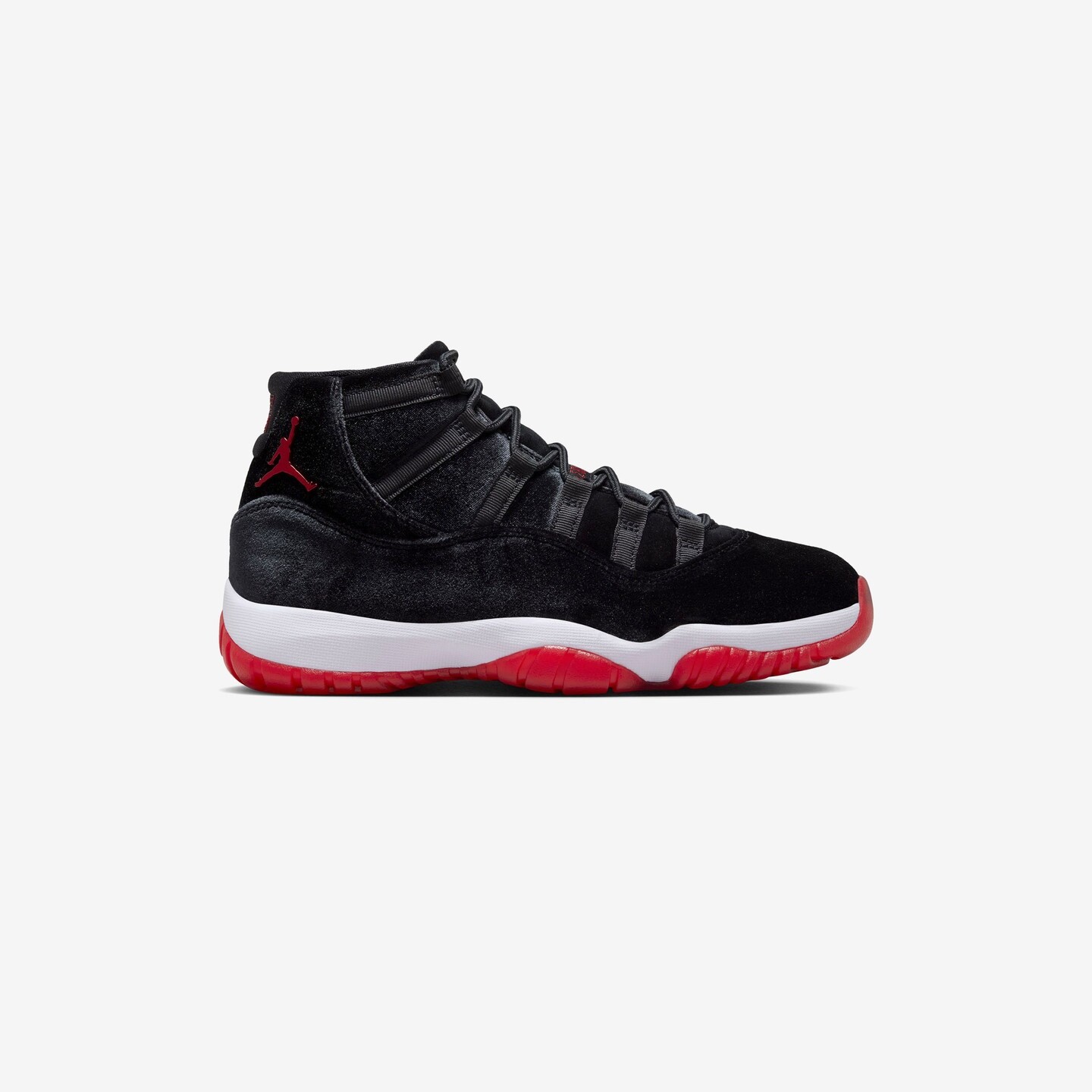 Pre-owned Jordan Women's Air  11 'bred Velvet' Black Red Db5457-061