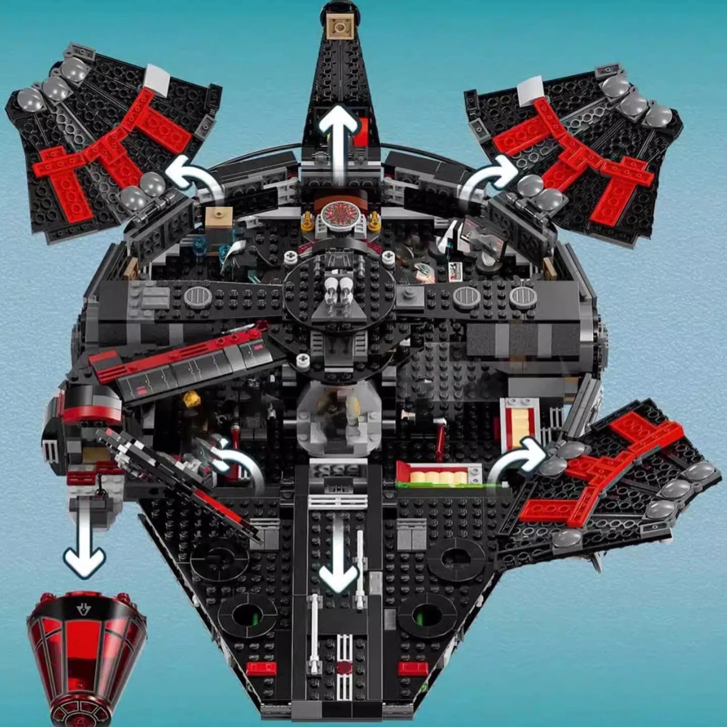Legolcks New 1579pcs Falcon Millennium Dark Spaceship Model
