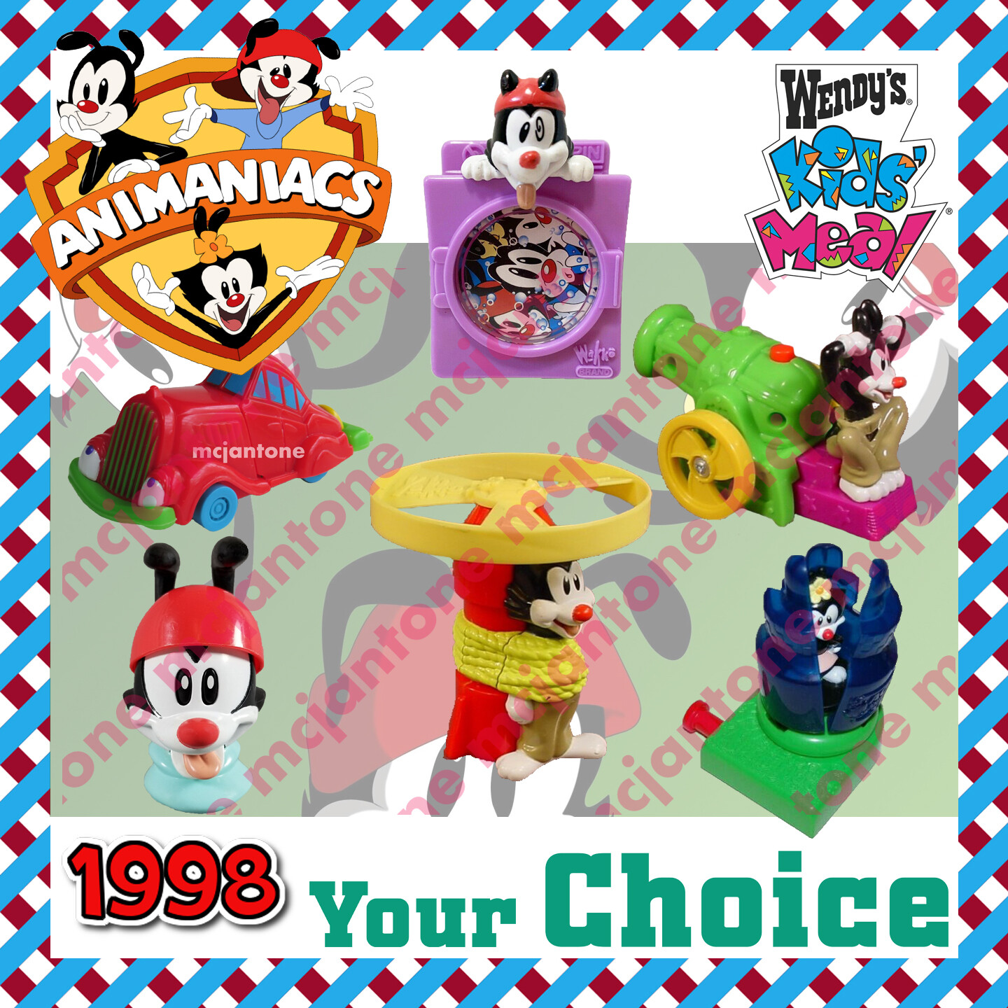AMERICANA - happy maniaAMERICANA Animaniacs (Stretchers) 1994 1995 McDonald's Happy Meal Toys