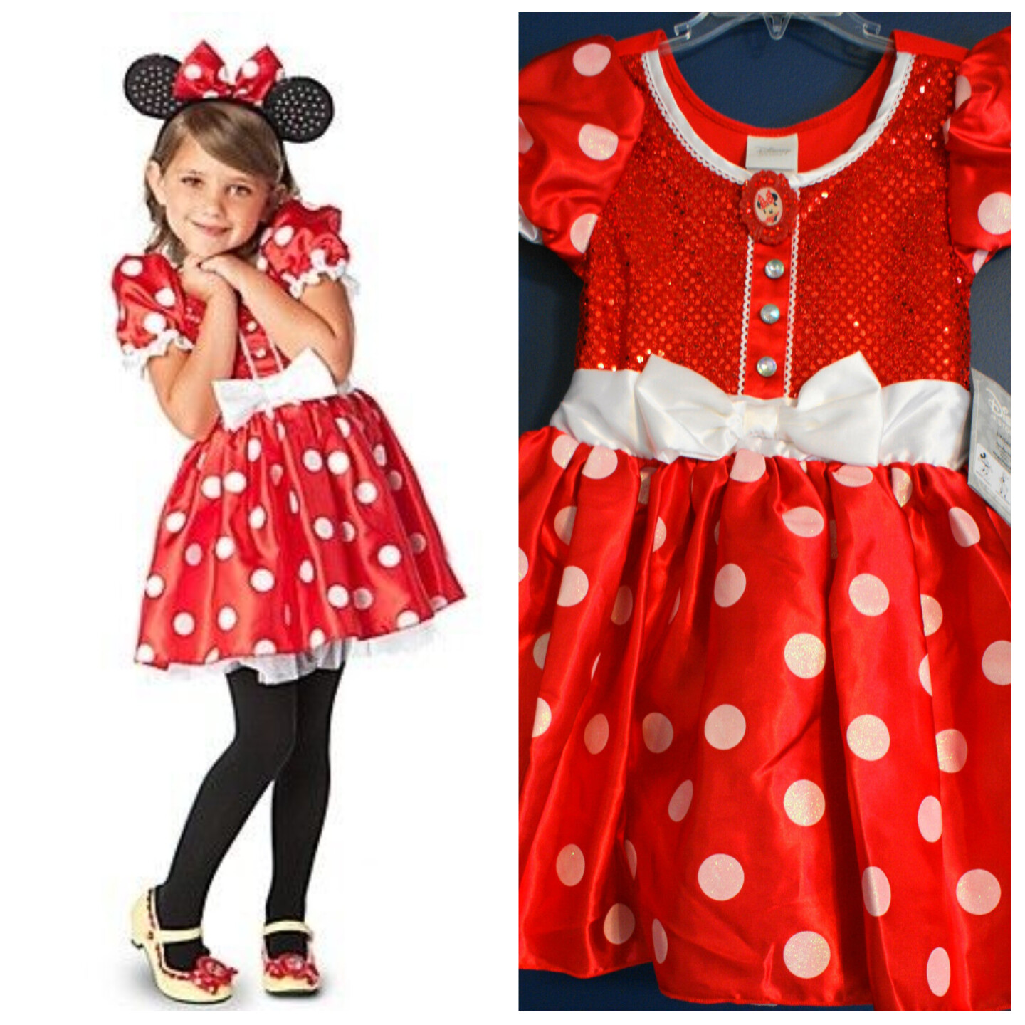 Disney Store Classic Minnie Mouse Red \u0026 White Polka dot Costume Halloween  Dress | eBay