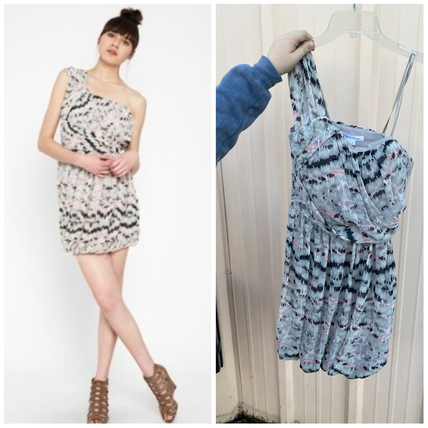 【BCBG MAXAZRIA】One Shoulder Mini Dress 海外限定 One Shoulder Mini Dress – BCBGMAXAZRIA