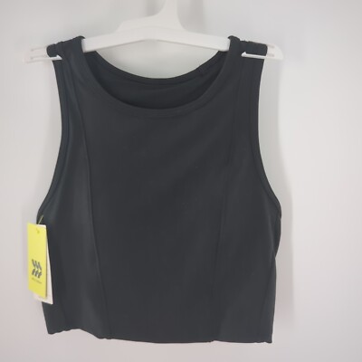 All In Motion Built In Shelf Bra SMALL Light Support Removable Pads Black