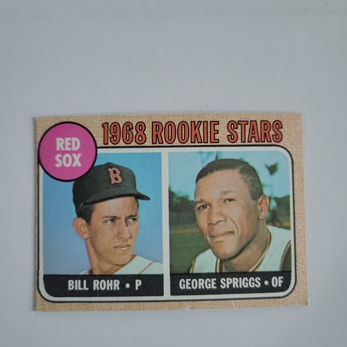 1968 Topps Baseball Bill Rohr/George Spriggs Boston Red Sox