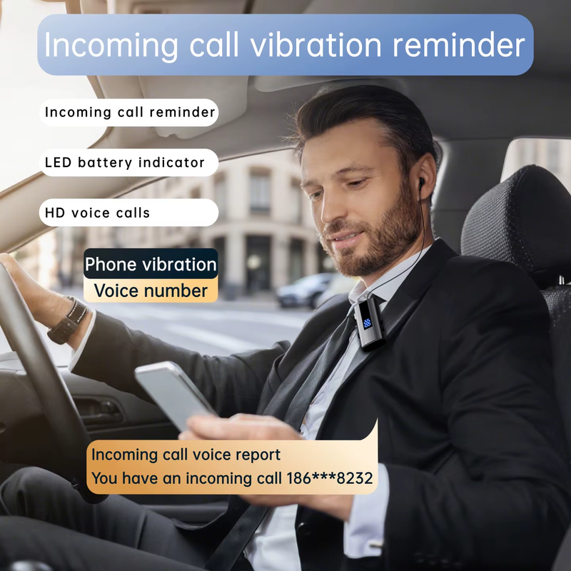 K92 Bluetooth 6.0 Lavalier Business Headset Call 30h/Music 50h Vibration Reminde