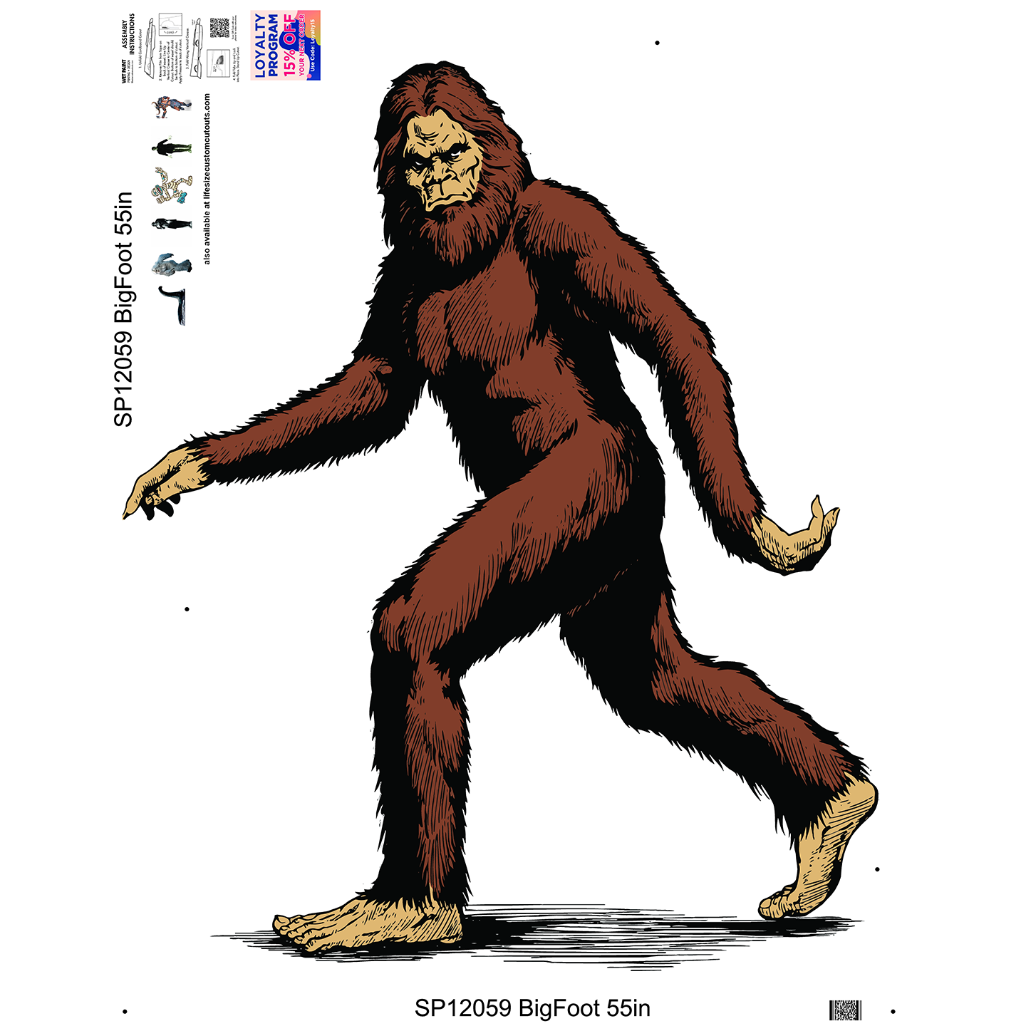 SP12059 Big Foot BigFoot Cardboard Cutout Stand | eBay