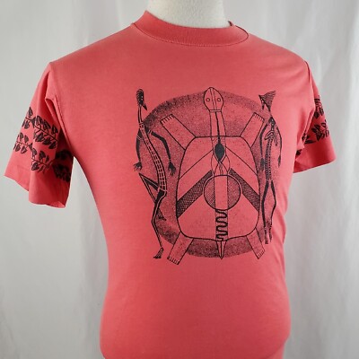 Culture Wear Vintage T-Shirt Medium Native Aztec Symbols Designs Single Stitch